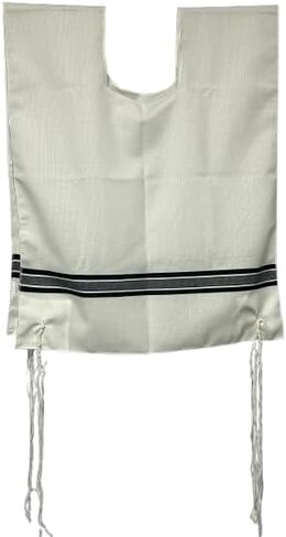 100% Wool Chabad Tzitzit Musaf Round Neck HandMade Thin in Kuwait