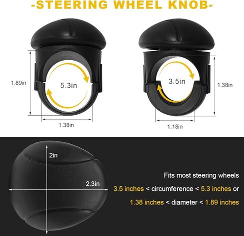 Car Steering Wheel Knob, Non-Slip Silicone Steering Wheel Spinner Driving Turning Assist, 360 Degree Rotation Knob Power Handle for Cars Trucks SUVs, Car Accessories in Kuwait