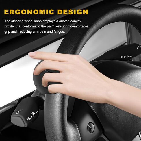 Car Steering Wheel Knob, Non-Slip Silicone Steering Wheel Spinner Driving Turning Assist, 360 Degree Rotation Knob Power Handle for Cars Trucks SUVs, Car Accessories in Kuwait