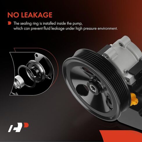 A-Premium Power Steering Pump, with 6-Groove Pulley & Reservoir, Compatible with Jeep Wrangler 2004-2006, TJ 2004-2006, L6 4.0L, Replace# 52087871AE in Saudi Arabia