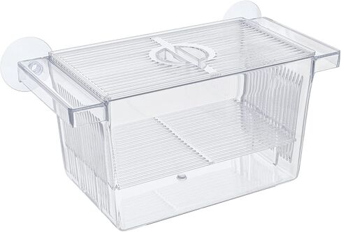 Pawfly Aquarium Fish Breeding Box Acrylic Hatchery Incubator Tank with Suction Cups Medium Isolation Box for Baby Fish Shrimp Betta and Guppy in Kuwait