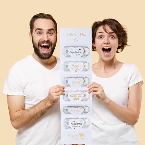 HOMANGA Wedding Money Card, Wedding Card for Cash Gifts, Weddings Money Holder, Wedding's Cards for Bride and Groom (Mr. & Mrs.) in Kuwait