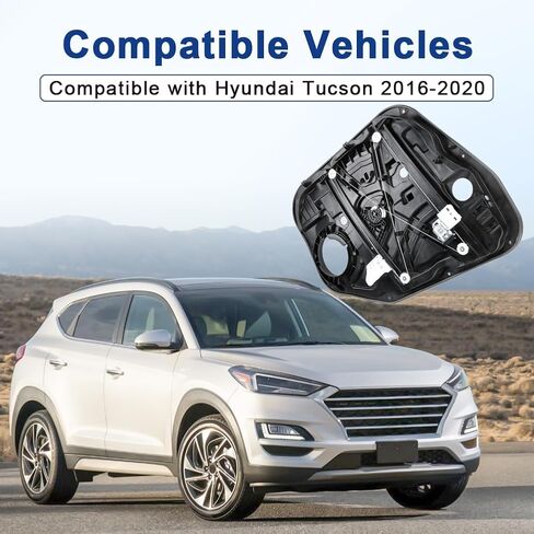 Front Left Driver Side Power Window Regulator Without Motor Compatible with Hyundai Tucson 2016 2017 2018 2019 2020 Replacement for 82471-D3011 82471-D3010 in Saudi Arabia