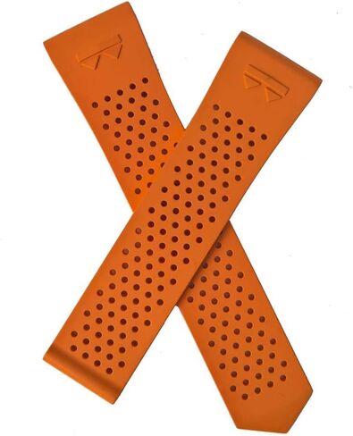 Orange FKM Rubber watch strap with quick release mechanism to fit TAG Heuer Connected E4 42 mm smart watches. in Kuwait