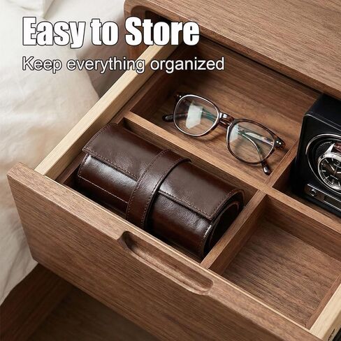 منظم لفافة ساعة السفر من الجلد الطبيعي، حقيبة تخزين محمولة لساعة السفر قابلة للطي مع 6 فتحات مصنوعة يدويًا، سهلة الحمل على هدية تخزين الساعات للرجال، القهوة in Kuwait