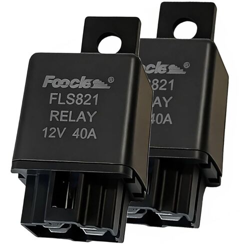2PCS FLS821-012-1A Automotive Relay Replacement, Plug-in Power Relay, SPST-NO, 12V 40A, Match by OE Number & Pin Layout, for Fuse/Relay Box Circuits in Kuwait