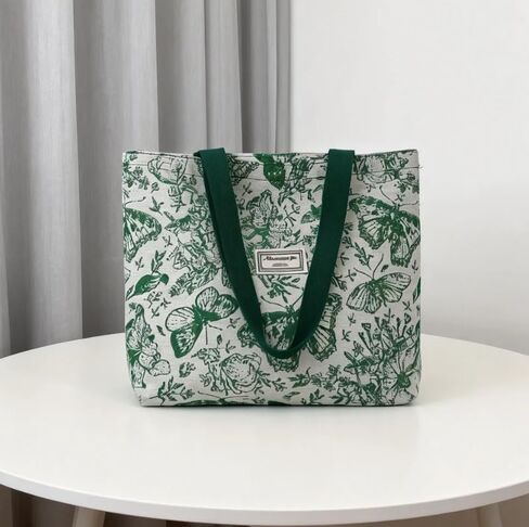 Women's Canvas Tote – Large Capacity Shoulder Handbag for Shopping & Daily Commute in Saudi Arabia