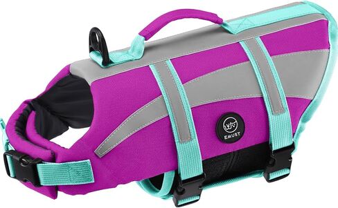 EMUST Dog Life Vests, Lightweight Dog Flotation Vest for Boating Swimming in Kuwait