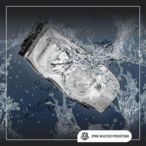 مجموعة المصابيح الأمامية لـ 02-05 دودج رام 1500 لـ 03-05 دودج رام 2500/3500 استبدال المصابيح الأمامية أسود الإسكان سائق وجانب الركاب in Kuwait