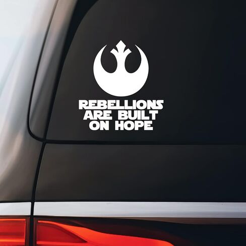 Rebellions are Built On Hope Sticker Decal Notebook Car Laptop 5.5"x5.5" (White) in Saudi Arabia
