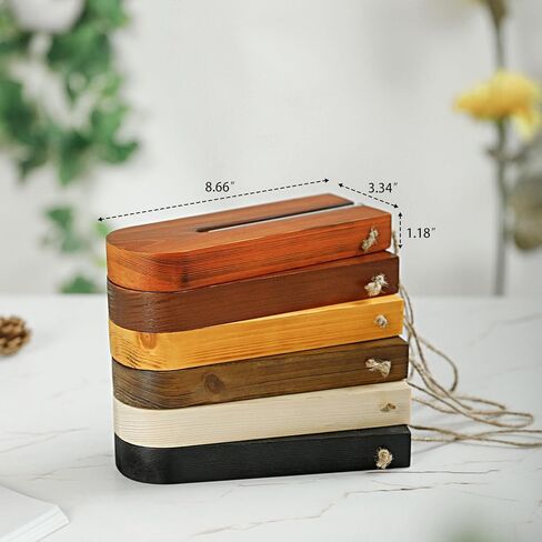 6 Pack Wall Planters for Indoor Plants, Wooden Hanging Planter, Propagation Station, Wooden Pocket Vase, Wood Wall Decor for Living Room Bedroom Bathroom in Kuwait