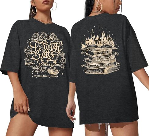 تي شيرت سحري للنساء تي شيرت مدرسي سحري لطيف على شكل قلعة كتابية برسوم جرافيك تي شيرت عائلي للعطلات وأكمام قصيرة in Kuwait