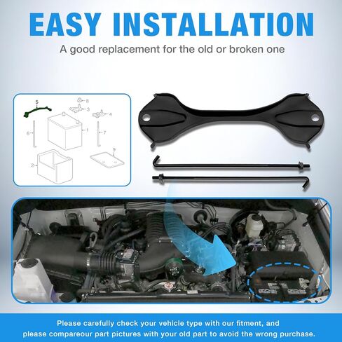 74481-0C030 Battery Hold Down with J bolt Kit Fit for Toyota Tundra 2007-2021 Sequoia 2008-2021 in Kuwait