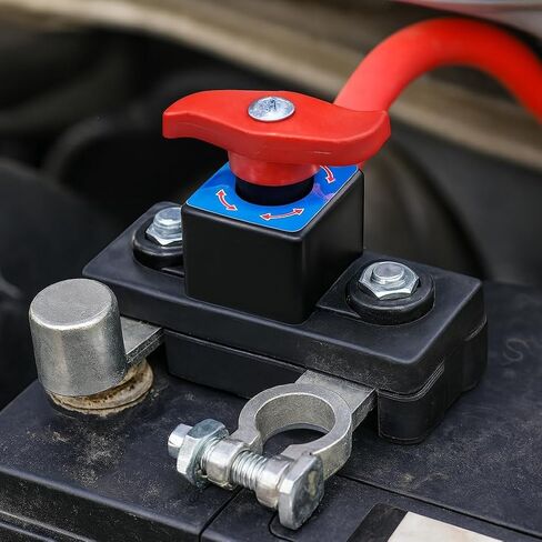 Heavy Duty Battery Disconnect Switch, 12-24V Master Isolator Cut-Off Compatible with Car, RV, Boat, Marine, ATV Power Management in Saudi Arabia
