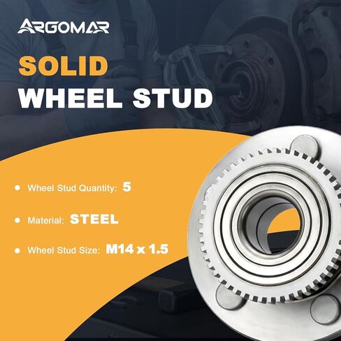 2-Pack 513346 Front Wheel Bearing and Hub Assembly Fit for 2015-2021 Ford Mustang, 5 Lugs w/ABS, 2-Pack in Kuwait