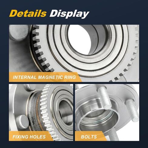 2-Pack 513346 Front Wheel Bearing and Hub Assembly Fit for 2015-2021 Ford Mustang, 5 Lugs w/ABS, 2-Pack in Kuwait