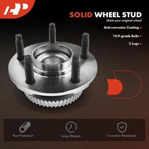 A-Premium Front Wheel Bearing and Hub Assembly with ABS Ring & 5-Lug Compatible with Ford Thunderbird 1991-1997, Lincoln Mark VIII 1992-1998, Mercury Cougar 1991-1997 in Saudi Arabia