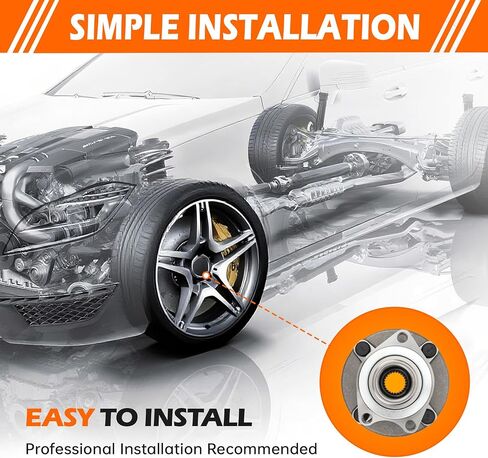 GAHA 513308X2 Front Wheel Hub and Bearing Assembly Compatible for Nissan Versa 2007 2008 2009 2010 2011; 4Lugs Non-ABS in Kuwait