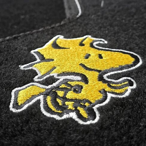 Peanuts Snoopy and Woodstock Car Floor Mats Set of 5 - Embroidered Carpet Front & Rear Universal Fit Non-Slip Mats with Air Freshener for Cars, SUVs, Trucks in Saudi Arabia