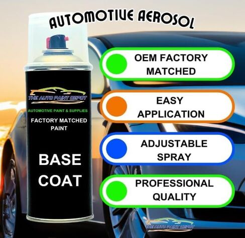 AUTO PAINT DEPOT Factory-Matched, Ultra-Premium Touch Up Paint Basecoat Aerosol ONLY - 12.0 OZ Can - Compatible With 2017 Acura TLX Obsidian Blue (B588P-A, B, G, H, L) - MADE IN THE USA in Saudi Arabia
