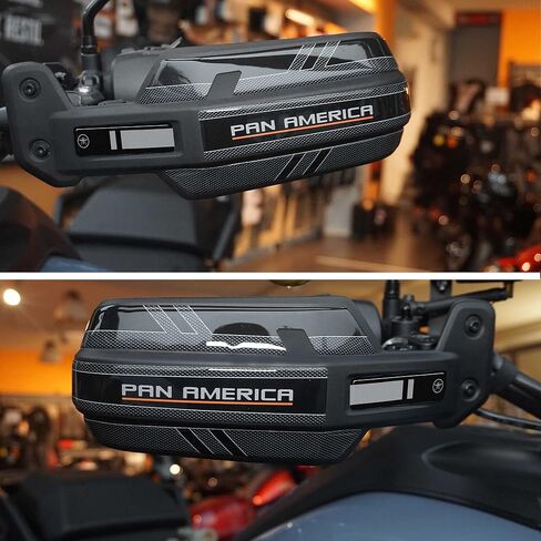 labelbike - 3D Stickers Motorcycle Handguards Protection and Decoration in Resin Compatible with Harley Davidson Pan America 2020-2022 Color Carbon Black in Kuwait