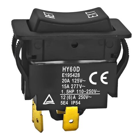 HY60D Rocker Switch - RET-EXT 20A 125VAC 4Pin Pushbutton Switch, (ON)-OFF-(ON) Push Button Switch in Kuwait