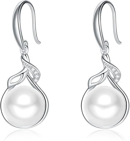 Mothers Day Gifts for Mom Women Wife Anniversary, Pearl Earrings, Birthday Day Gift Christmas Day Fine Jewelry Gifts for Women Wife, Valentine's Day for Her in Saudi Arabia