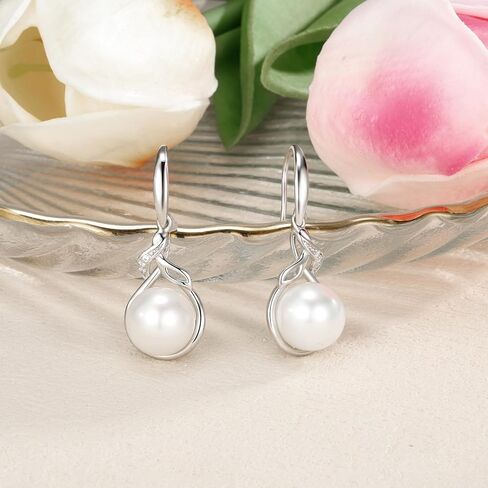 Mothers Day Gifts for Mom Women Wife Anniversary, Pearl Earrings, Birthday Day Gift Christmas Day Fine Jewelry Gifts for Women Wife, Valentine's Day for Her in Saudi Arabia