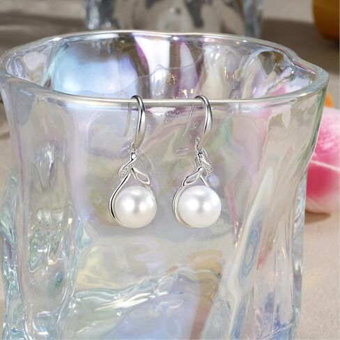 Mothers Day Gifts for Mom Women Wife Anniversary, Pearl Earrings, Birthday Day Gift Christmas Day Fine Jewelry Gifts for Women Wife, Valentine's Day for Her in Saudi Arabia