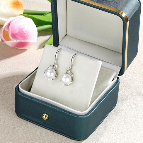 Mothers Day Gifts for Mom Women Wife Anniversary, Pearl Earrings, Birthday Day Gift Christmas Day Fine Jewelry Gifts for Women Wife, Valentine's Day for Her in Saudi Arabia