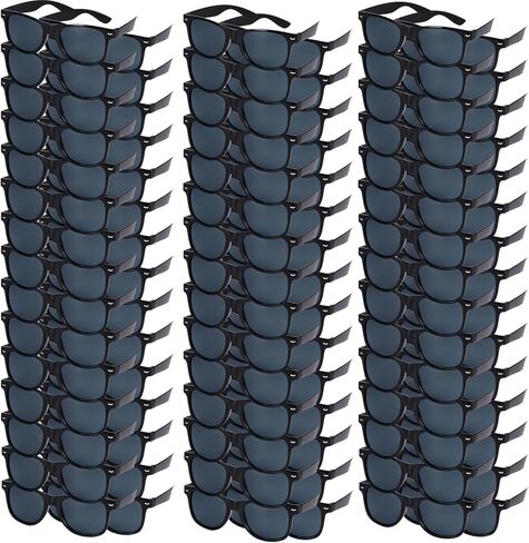 100 Pairs Bulk Sunglasses,Black Party Sunglasses with UV Protection,Retro Style Sunglasses Party Favors for Birthday Summer Wedding Parties,Music Festival and Halloween props in Kuwait