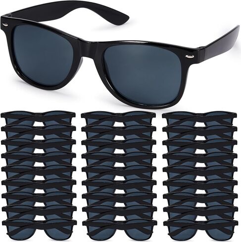 100 Pairs Bulk Sunglasses,Black Party Sunglasses with UV Protection,Retro Style Sunglasses Party Favors for Birthday Summer Wedding Parties,Music Festival and Halloween props in Saudi Arabia