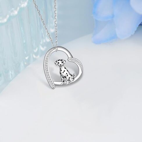 Dalmatian Gifts 925 Sterling Silver Dalmatian Necklace Cute Animal Dog Jewelry Gifts for Women Dog Lover in Saudi Arabia