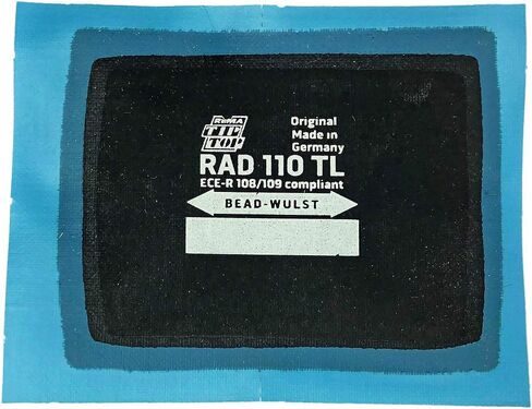 ريما تيب توب RAD110 رقع الإطارات الشعاعية - 2 بوصة × 2-3/4 بوصة رقع إصلاح عالمية للإطارات المسطحة ذاتية الفلكنة - 10 قطع in Kuwait