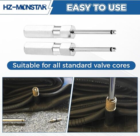 2Pcs Valve Core Removal Tool, Tire Valve Stem Puller Rod Tool, Screwdriver Valve Stem Core Remover, Tire Valve Tool for Schrader Valve Cores (4 Inch Length) in Saudi Arabia