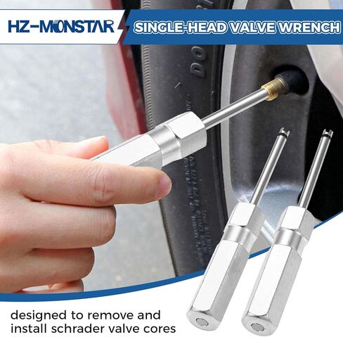 2Pcs Valve Core Removal Tool, Tire Valve Stem Puller Rod Tool, Screwdriver Valve Stem Core Remover, Tire Valve Tool for Schrader Valve Cores (4 Inch Length) in Saudi Arabia