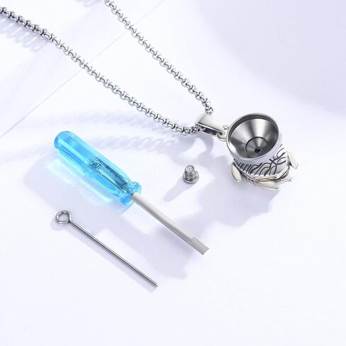 TUGHRA Seashell Sea Turtle Cremation Urn Necklace for Ashes, 925 Sterling Silver Memorial Pendant with Funnel, Keepsake Jewelry to Hold Loved One's Remains, Memory Gift for Loss in Kuwait