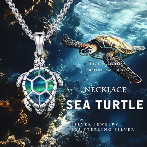 TUGHRA Seashell Sea Turtle Cremation Urn Necklace for Ashes, 925 Sterling Silver Memorial Pendant with Funnel, Keepsake Jewelry to Hold Loved One's Remains, Memory Gift for Loss in Kuwait
