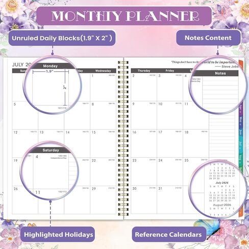 2026-2029 Monthly/Calendar Planner - 3 Year Monthly Planner 2026-2029, July 2026 - June 2029, 9" x 11", 36- Month Calendar with Colorful Tabs, Inner Pocket in Kuwait