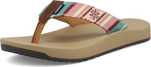 Twisted X Women's Hooey Flip Flops, Round Toe in Saudi Arabia