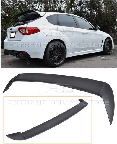 Extreme Online Store Repalcement for 2008-2014 Subaru WRX & STi Hatchback Wagon Models ABS Plastic Primer Black Rear Roof Add-On Extension Wing Spoiler Gurney Flap in Saudi Arabia