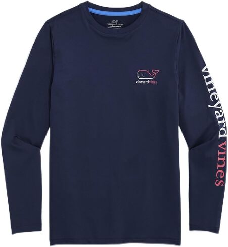 Vineyard Vines Boys' Boys' Burgee Whale Long-Sleeve Harbor Performance Tee in Saudi Arabia