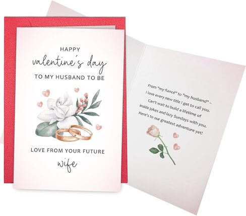 بطاقة عيد الحب الرومانسية من Leinessy للخطيب، بطاقة عيد الحب لزوج المستقبل، بطاقات عيد الحب للعريس من العروس، إلى زوجي المستقبلي in Kuwait