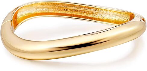 Gold Cuff Bangle Bracelets Set For Women Chunky Trendy Silver Bracelet Irregular Minimalist Open Wide Bangles Hinged Arm Cuff Jewelry Gift 2PC in Kuwait