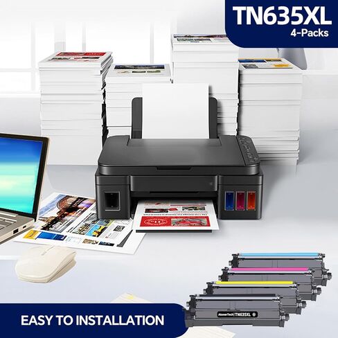 TN635XL/TN635 High Yield Toner Cartridge (with Chip) Compatible for Brother TN635XL TN-635 Toner with HL-L8430CDW HL-L8430CDWT MFC-L8730CDW MFC-L8930CDW MFC-L8970CDW Printers |TN635XL 4-Pack Ink in Kuwait