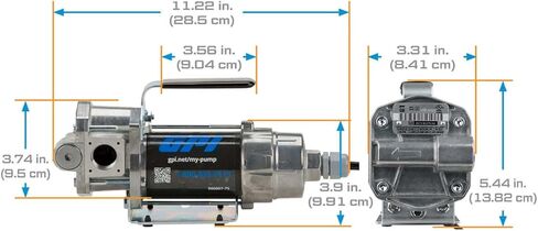 GPI - G8P مضخة نقل الوقود المحمولة، فوهة الإغلاق اليدوي، 8 جالون في الدقيقة، 12 فولت (147000-01) in Kuwait
