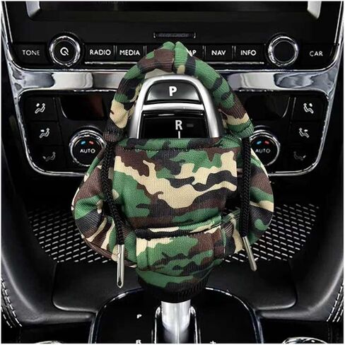 Car Shift Knob Hoodie Cover, Funny Gear Shifter Protector Mini Sweater Hoodie Decoration, Fashionable Gearshift Protection Winter Warm Auto Interior Gadgets, Car Accessories (Coconut Tree) in Saudi Arabia