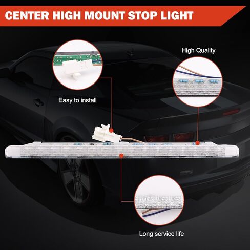 923-090 Third Brake Light Assembly Center High Mount Stop Light Compatible with Chevy Camaro 2010-2013 3rd Brake Light Replace 22854063 92208315 in Kuwait