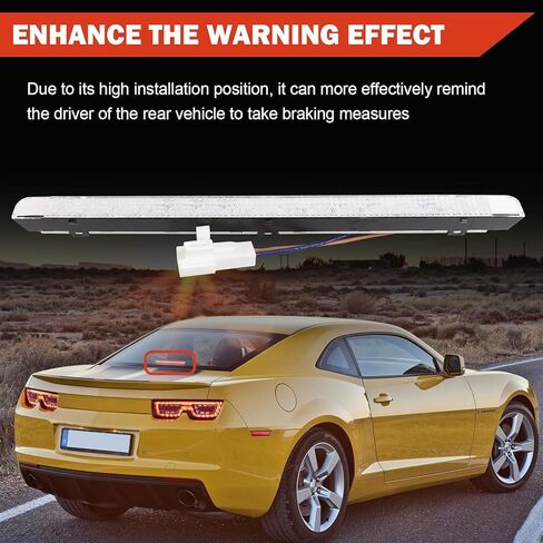 923-090 Third Brake Light Assembly Center High Mount Stop Light Compatible with Chevy Camaro 2010-2013 3rd Brake Light Replace 22854063 92208315 in Kuwait