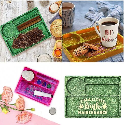 Resin Molds for Resin and Resin Rolling Tray Mold Large Silicone Tray Mold for Jewelry Holder Cosmetics Silicone in Kuwait